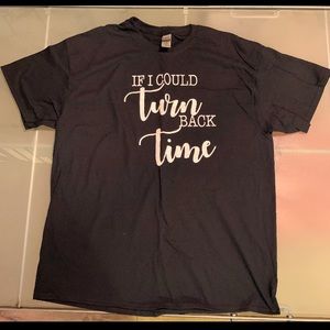 CHER IF I COULD TURN BACK TIME T-SHIRT Size XL Black